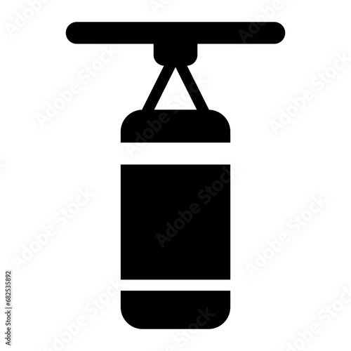punching bag black solid glyph icon