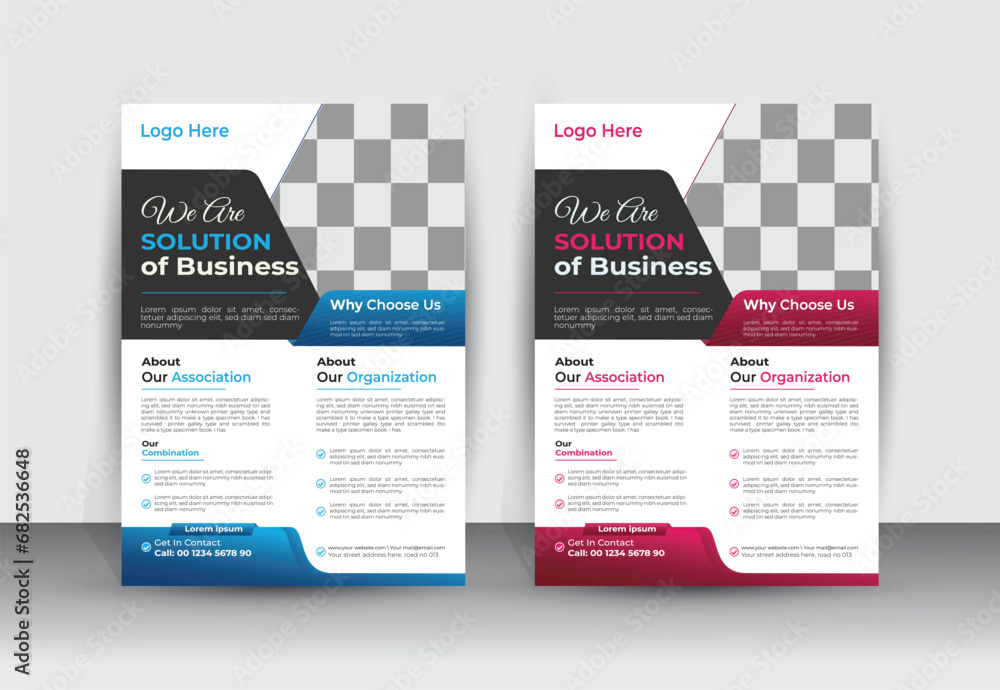 Obraz premium Vector unique business modern flyer design template