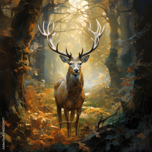 deer in the woods © Piotr