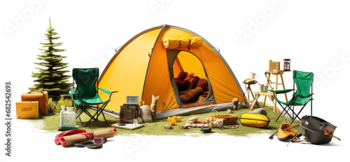 Summer Camp Outdoor Adventure Setup