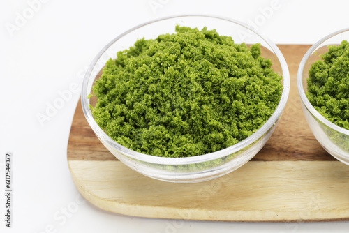 Wolffia globosa or swamp algae, water meal