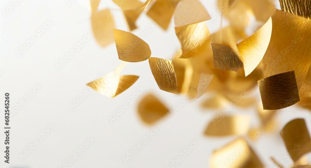 Golden confetti background with copy space for celebration or holiday design Golden confetti background with copy space for celebration or holiday design