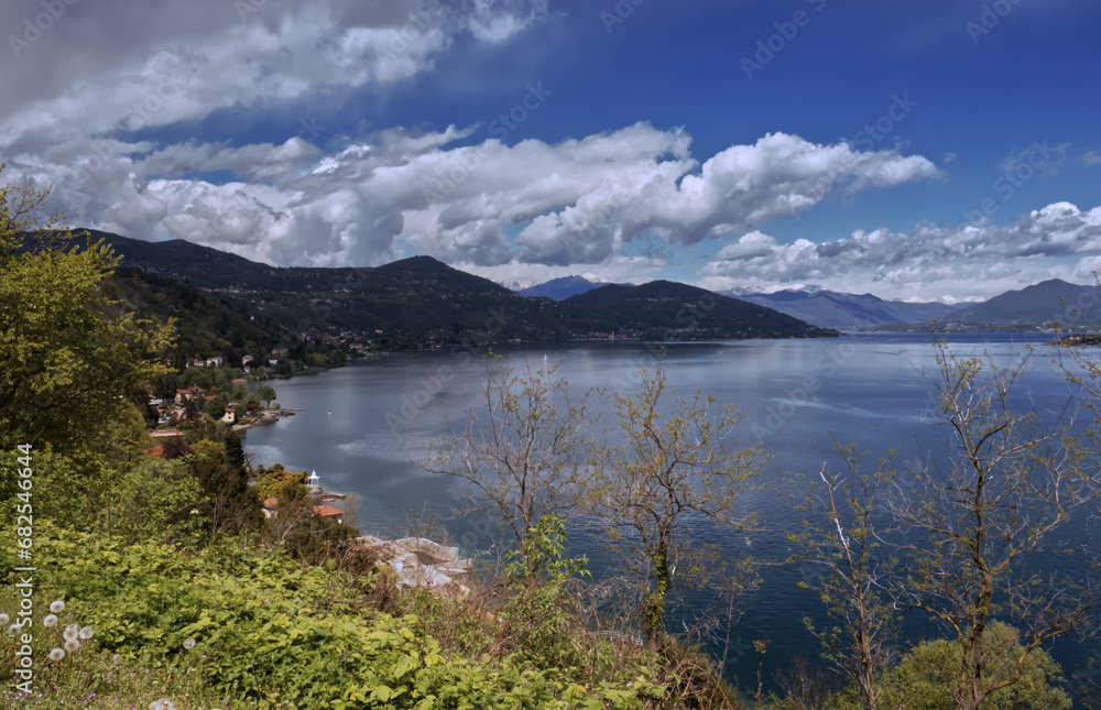 Panorama of Lake Maggiore.