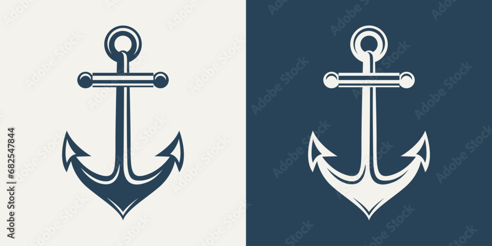 Vector Anchors. Anchor Silhouette Icon Set. Anchor with Outline. Anchor Design Template. Vector Illustration Vector Anchors. Anchor Silhouette Icon Set. Anchor with Outline. Anchor Design Template. Vector Illustration