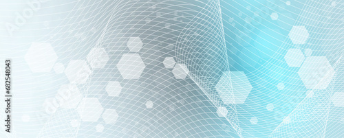 Quantum processing. Deep learning artificial intelligence. Future new technology  for business or science presentation. Vector background