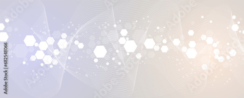 Quantum processing. Deep learning artificial intelligence. Future new technology  for business or science presentation. Vector background