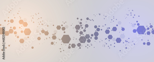 Quantum processing. Deep learning artificial intelligence. Future new technology  for business or science presentation. Vector background