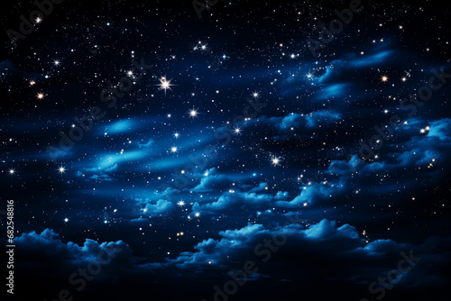 Starry Sky on a Dark Night, a Stellar Tapestry Adorning the Night, Creating a Captivating Background for Dreamy and Inspirational Wallpaper Experiences
