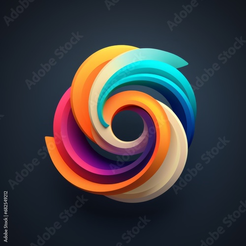a colorful swirly logo
