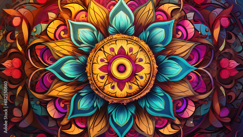 mandala inspired background filled