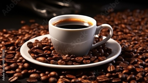 Hot cup of black coffee UHD wallpaper © Ghulam