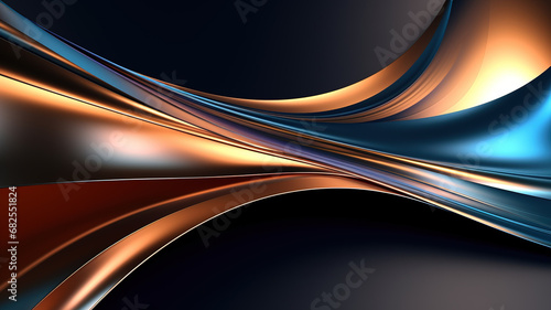 Design a futuristic abstract background with metallic
