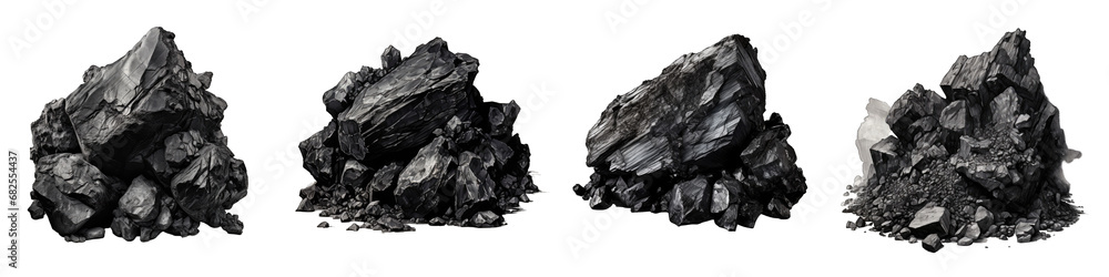 Coal Hyperrealistic Highly Detailed Isolated On Transparent Background Png File