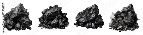 Coal Hyperrealistic Highly Detailed Isolated On Transparent Background Png File