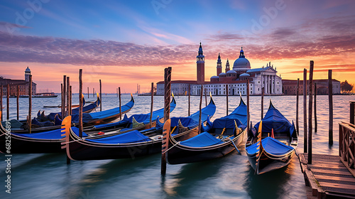 photo of Gondolas in Venice, Italy. Venice is one of the most beautiful cities #682556891