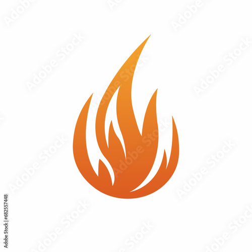 Fire flame logo icon. Oil, gas and energy. Isolated vector illustration