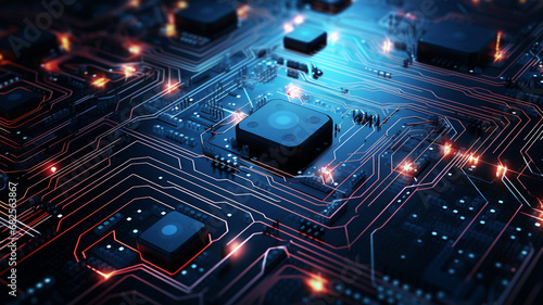  abstract background of circuit board and data