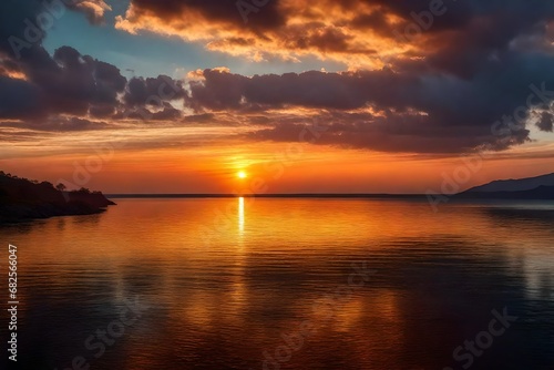 sunset over the river © ANAS