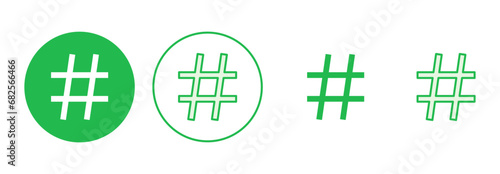 Hashtag icon set. hashtag symbol