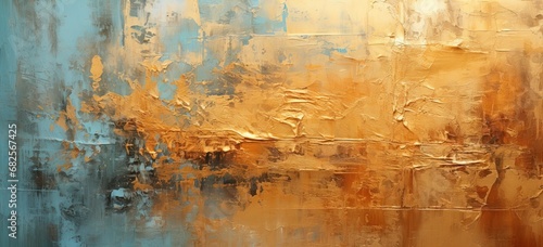 Abstract Close-Up Artwork with Golden Hues and Textured Surface
