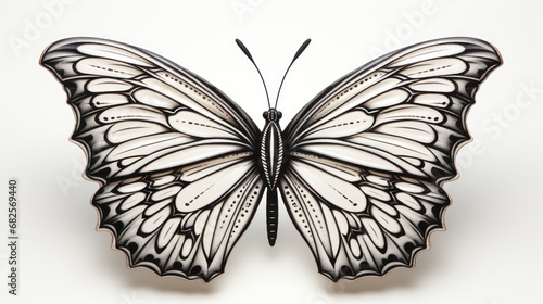 Black and white butterfly UHD wallpaper