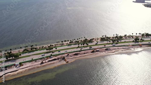 aerial view of hobie beach island in miami florida
 photo