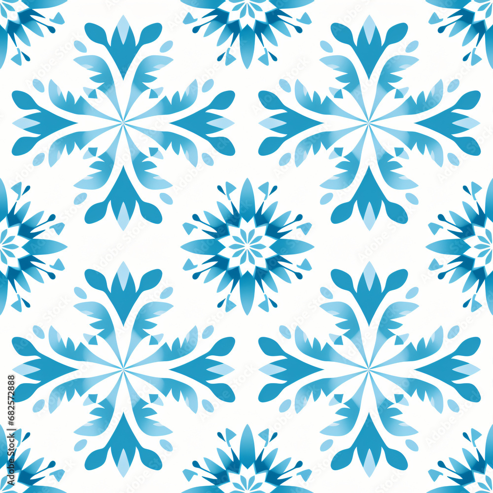 Snow flakes blue pattern Snow flakes blue pattern