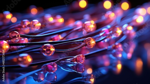 Christmas lights forming UHD wallpaper