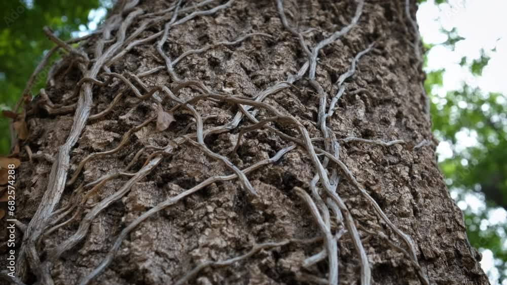 Tree trunk with dried ivy branches. A concept of eco friendly and love for nature time. Tree trunk with dried ivy branches. A concept of eco friendly and love for nature time.