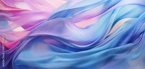 Waves of digital silk in a spectrum of blues and purples.