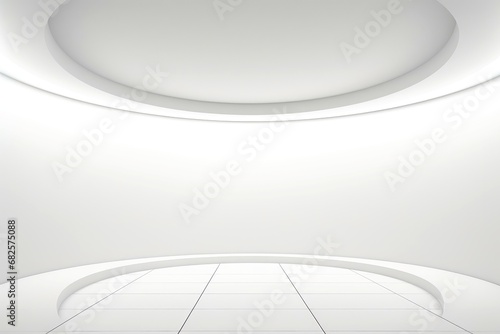 Abstract futuristic architecture background, Minimal technology white backdrop