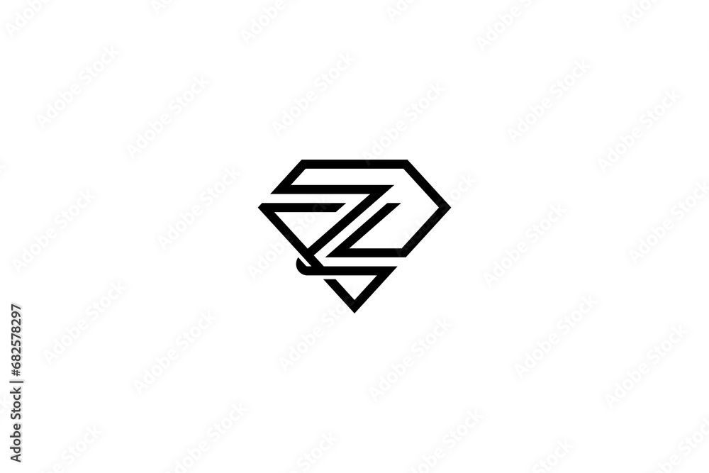 Letter Z Diamond Logo Design Letter Z Diamond Logo Design