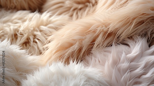 Close up of furry sherpa in the style.UHD wallpaper photo