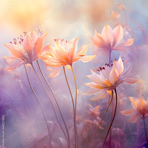Floral spring concept of fresh flowers. Natural background. 