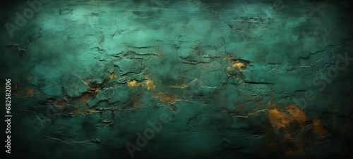 Timeless Depths  Abstract Painting in Green and Teal
