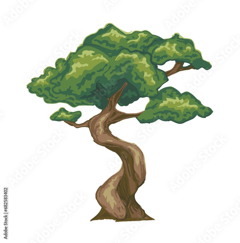 Green tree vestor, summer or spring. Bonsai