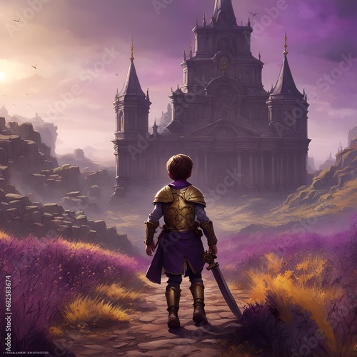 boy and a castle