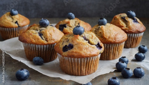 blueberry muffins on a table