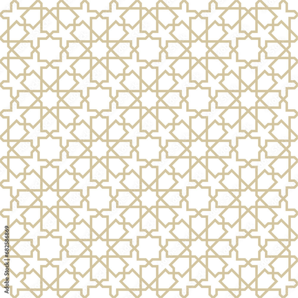 Seamless geometric pattern with Islamic style