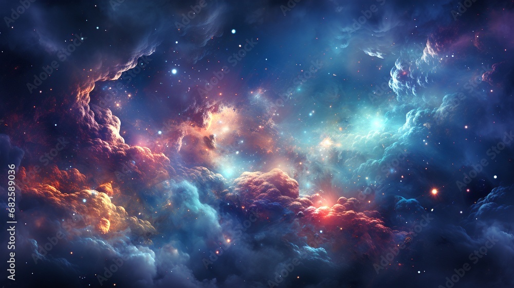 colorful lights of space background texture