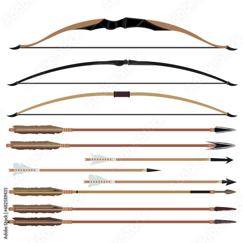 Wood Bow and  Arrows Models