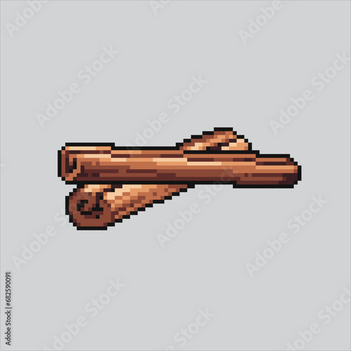 Pixel art illustration Cinnamon. Pixelated Cinnamon. Cinnamon herb
pixelated for the pixel art game and icon for website and video game. old school retro.