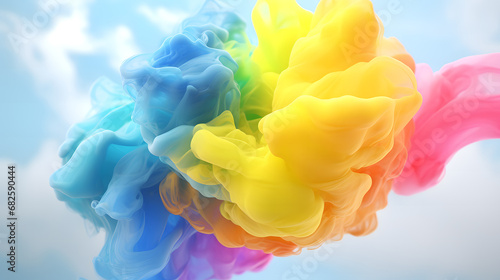 Color explosion particles abstract matte contrast background