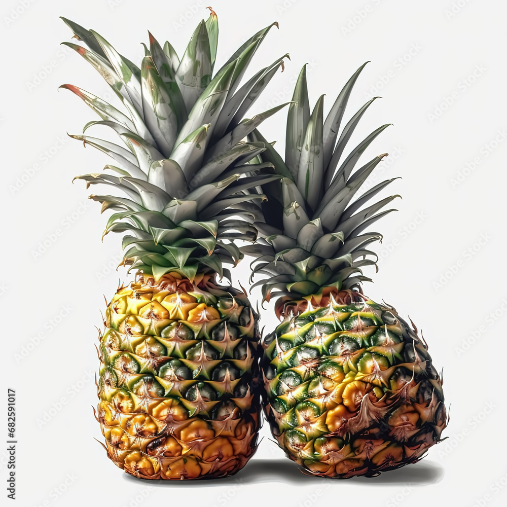 Fototapeta premium pineapple on white