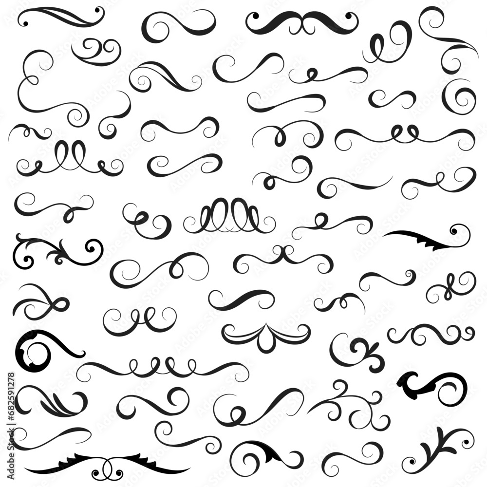 Vector graphic elements for design vector elements. Swirl elements decorative illustration. Classic calligraphy swirls, greeting cards, wedding invitations, royal certificates and graphic design. Vector graphic elements for design vector elements. Swirl elements decorative illustration. Classic calligraphy swirls, greeting cards, wedding invitations, royal certificates and graphic design.