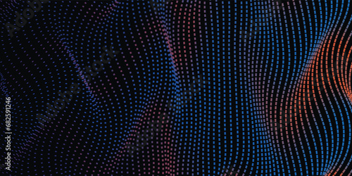 Dotted halftone waves. Abstract liquid shapes, wave effect dotted gradient texture waves isolated vector symbols set. Halftone graphic dots waves. Wave dotted halftone, creative shape abstract modern 