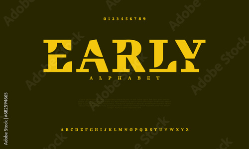 Early creative modern urban alphabet font. Digital abstract moslem, futuristic, fashion, sport, minimal technology typography. Simple numeric vector illustration