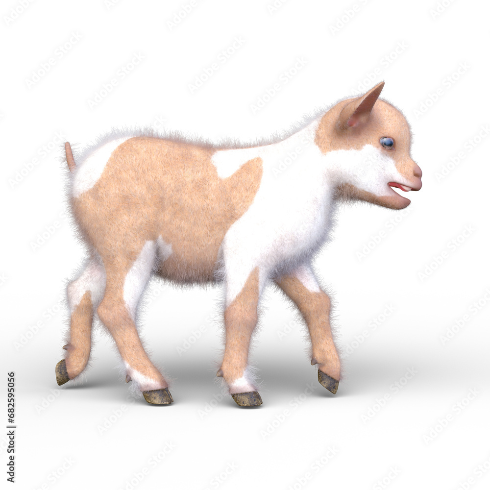 Obraz premium 子ヤギ 3DCG レンダリング