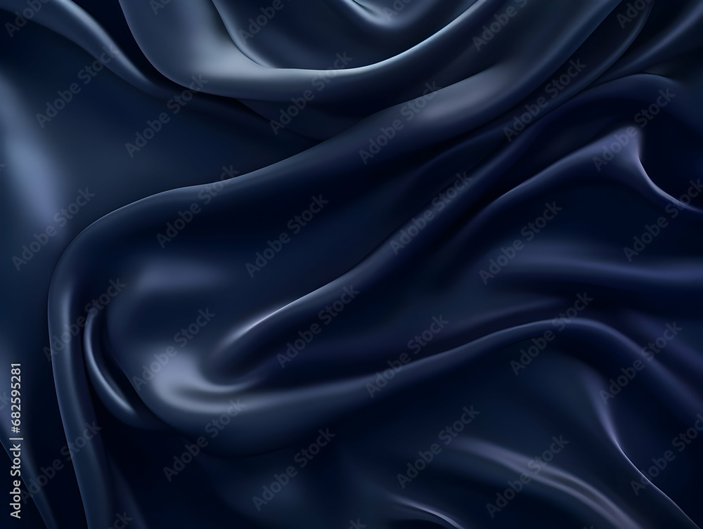 Luxury navy blue cloth and fabric background, abstract dark blue clothing fabric background, ai generated photo