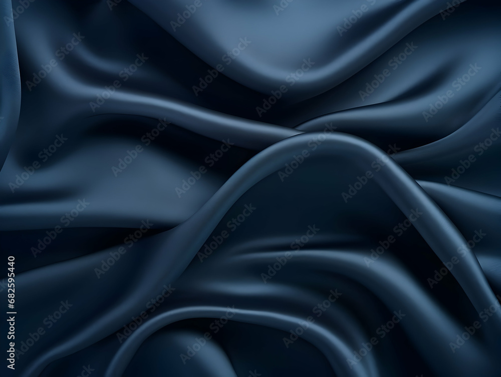 Luxury navy blue cloth and fabric background, abstract dark blue clothing fabric background, ai generated photo Luxury navy blue cloth and fabric background, abstract dark blue clothing fabric background, ai generated photo